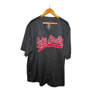 Ecko Unlimited Men's Big & Tall Baseball Jersey Black 5XL